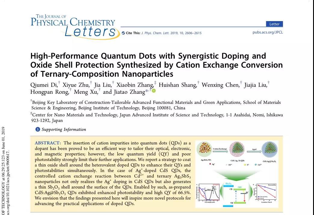 北京理工大學(xué)張加濤課題組邸秋梅老師